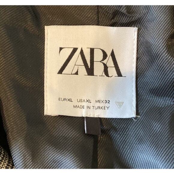 Zara Button Up Suit Jacket Size XL Men’s Brown - Picture 3 of 9